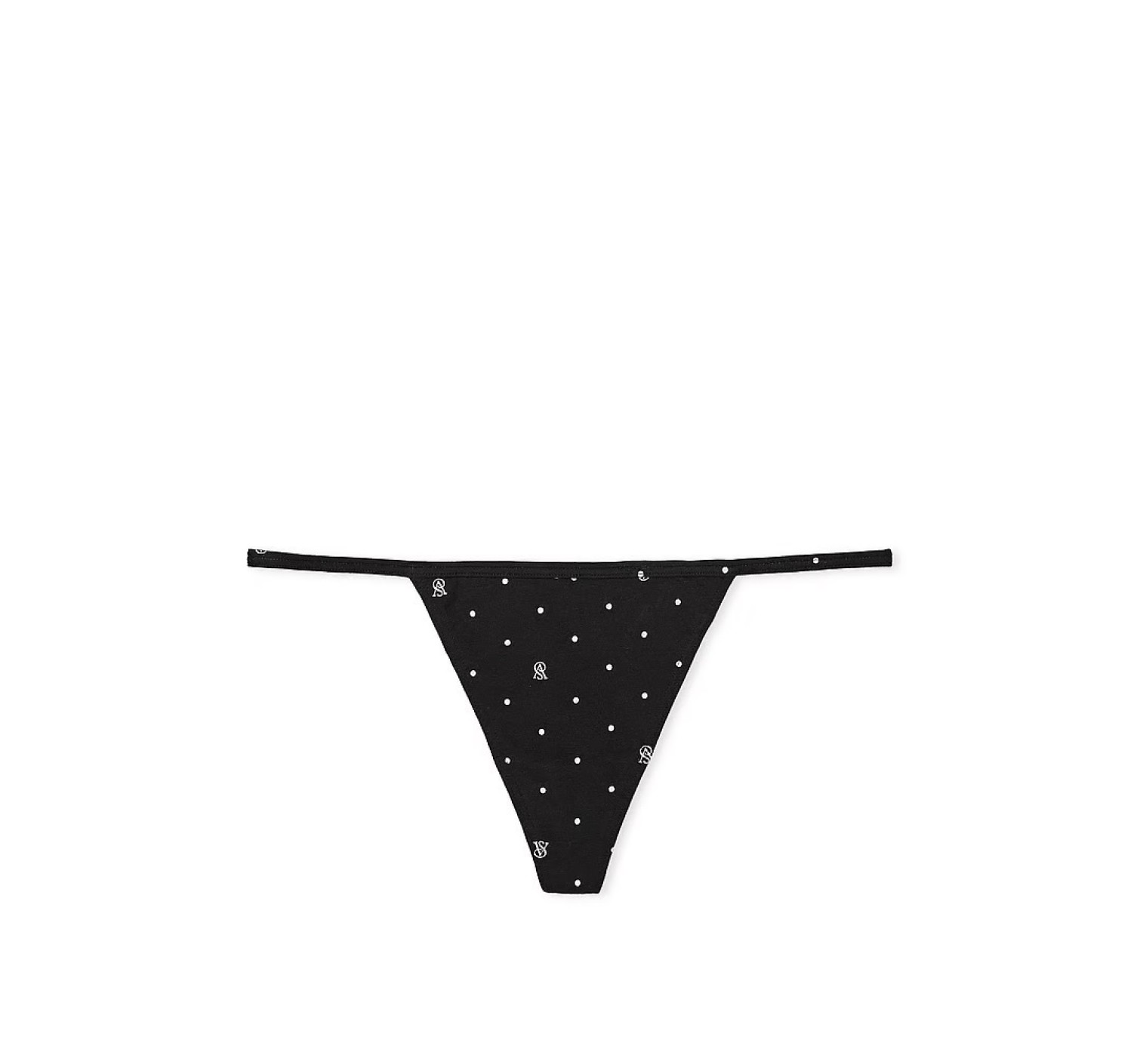 Трусики Stretch Cotton Scatter Shine V-String Panty Black Logo Dot