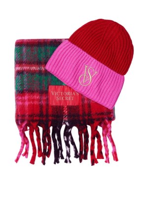 Набор шапка+шарф Victoria’s Secret Plaid Set