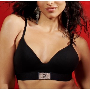 Комплект білизни Cotton Lightly Lined Wireless Bra Shine Patch Black Set
