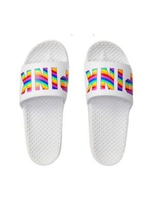 Шлепанцы Pink Rainbow Logo