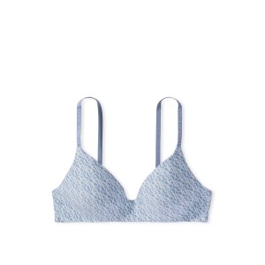 Бюстгальтер Victoria's Secret T-shirt Lightly Lined Wireless Blue Logo Bra