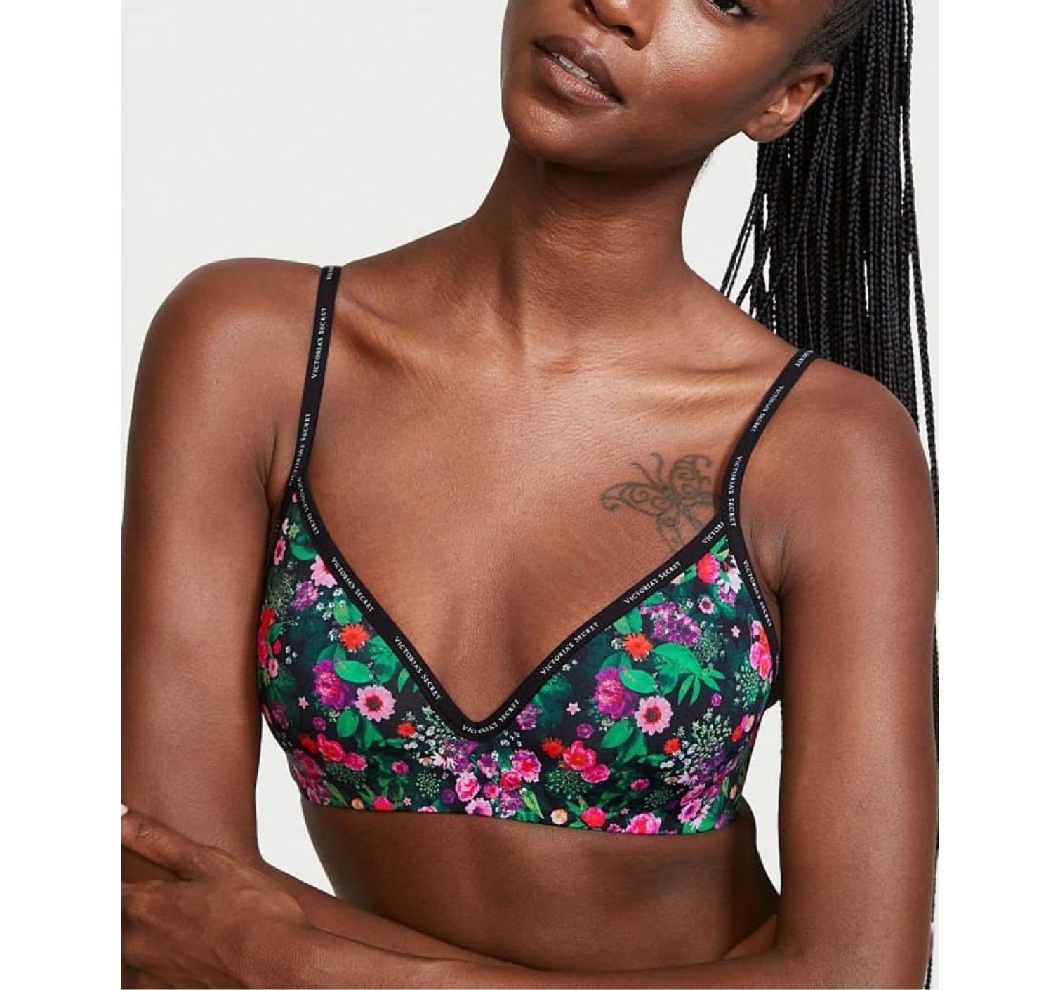 Бюстгальтер Victoria’s Secret T-shirt Lightly Lined Wireless Fiower Print Bra