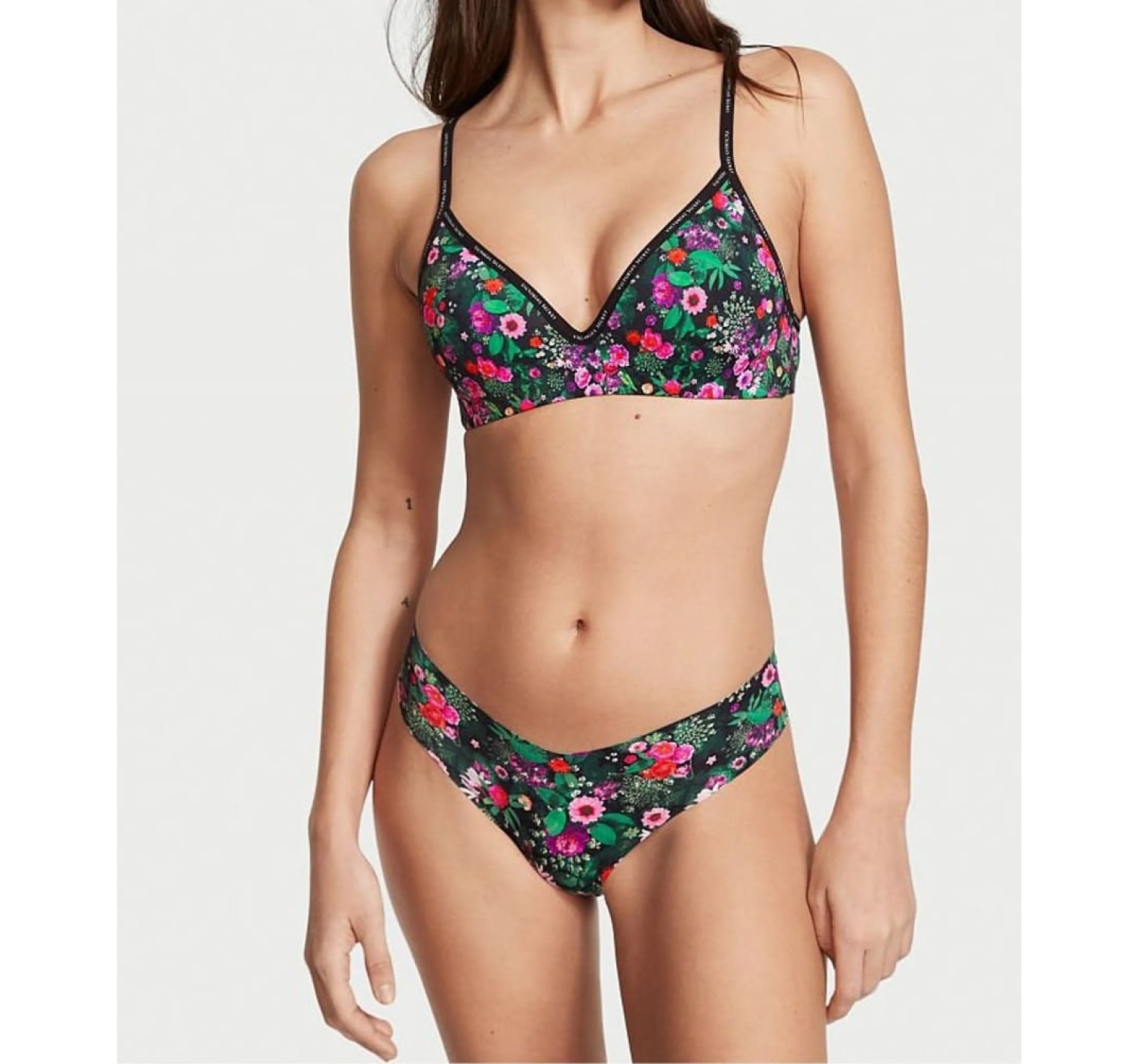 Бюстгальтер Victoria’s Secret T-shirt Lightly Lined Wireless Fiower Print Bra