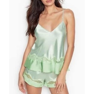 Піжама з шортами Cami Set Lace Trim Opal Blue