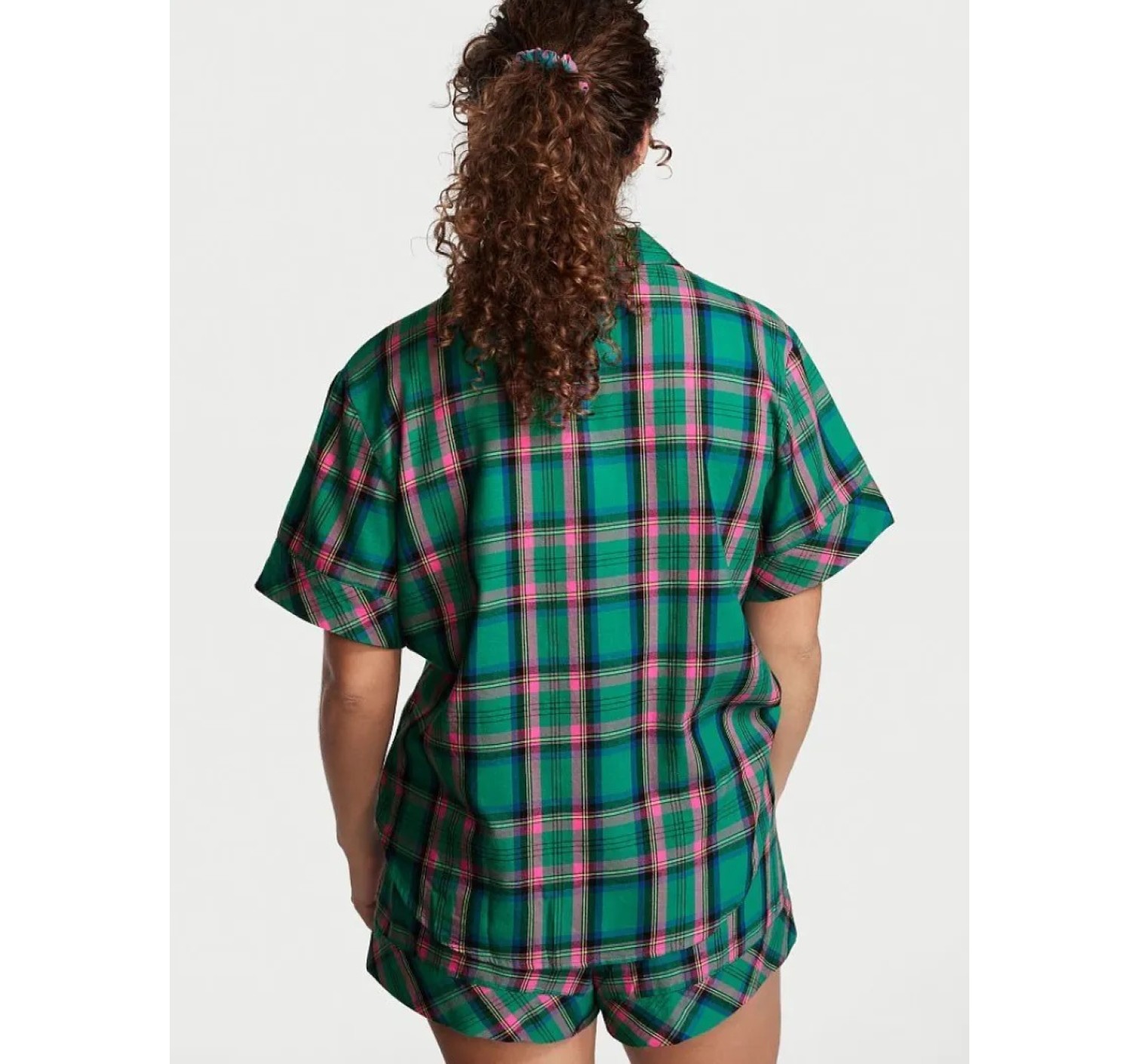 Піжама Green plaid Flannel Short PJ Set