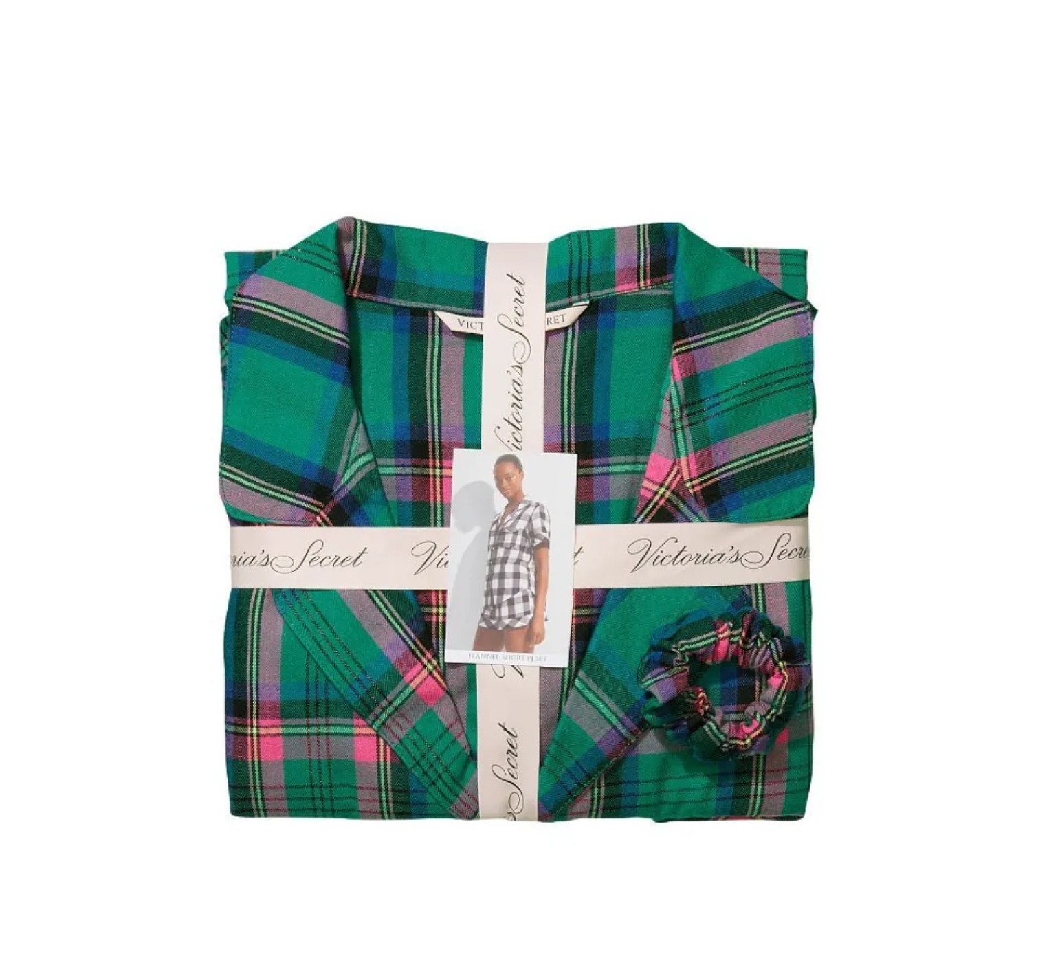 Піжама Green plaid Flannel Short PJ Set