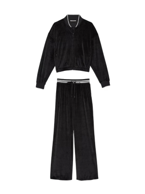 Велюровый костюм Velour Ribbed Bomber Jacket Set