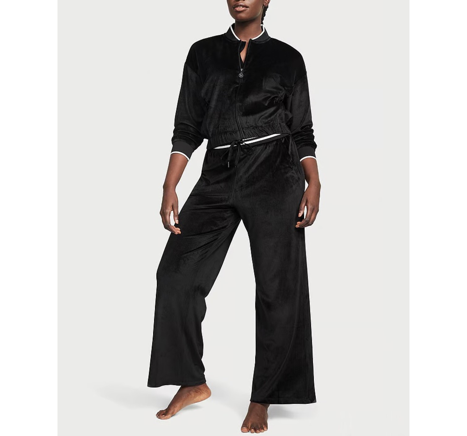 Велюровий костюм Velour Ribbed Bomber Jacket Set