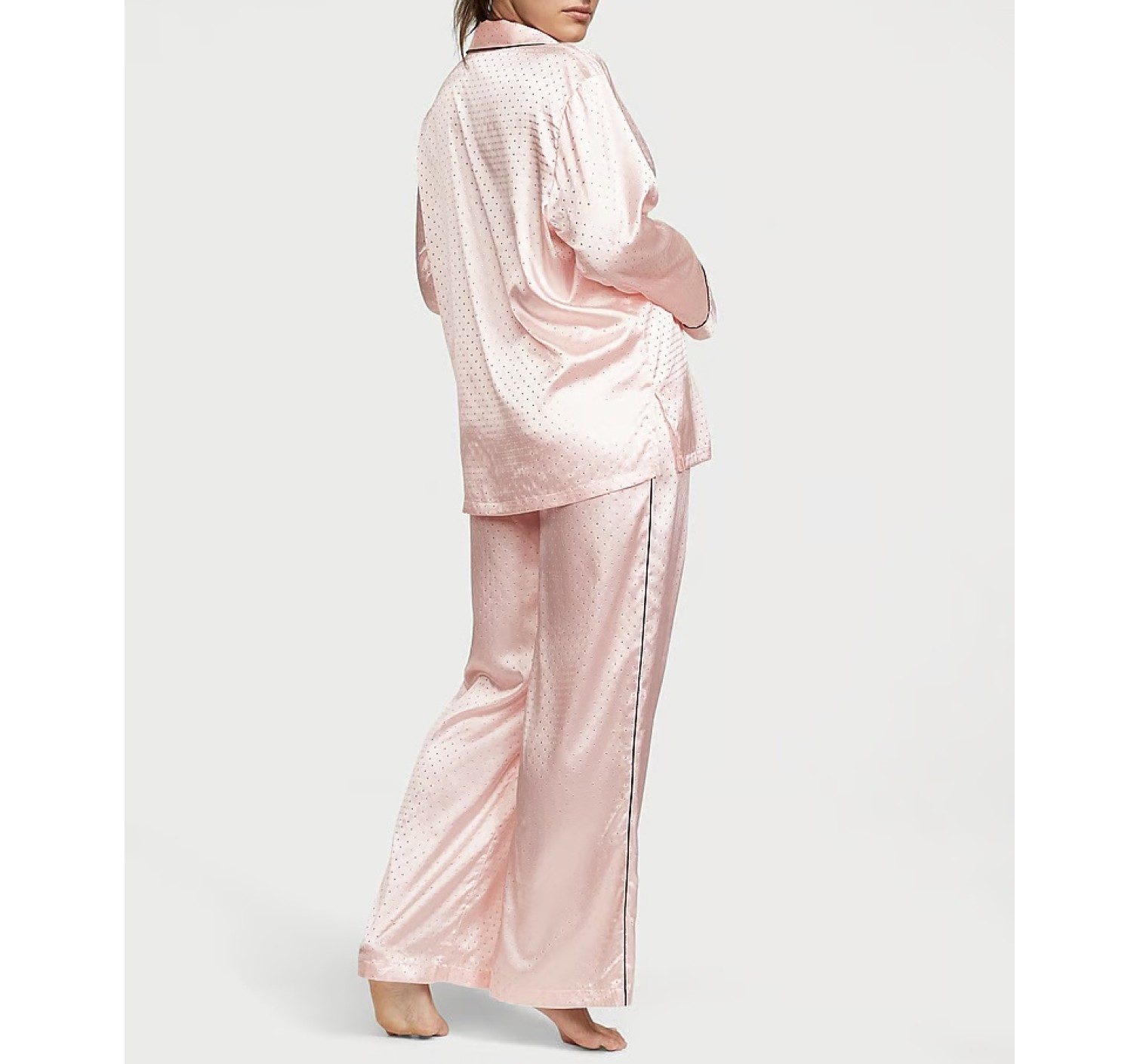 Пижама Dew Drop Satin Long Pajama Set Purest Pink