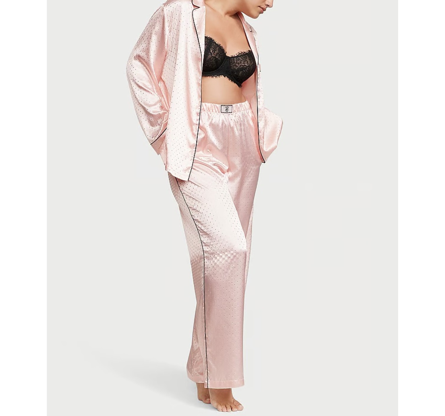 Пижама Dew Drop Satin Long Pajama Set Purest Pink