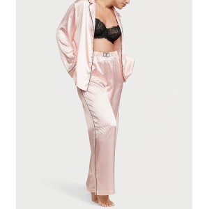 Пижама Dew Drop Satin Long Pajama Set Purest Pink