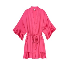 Сатиновый халат Victoria’s Secret Satin Robe Pink