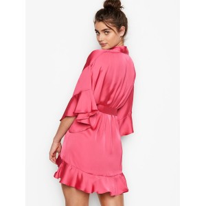Сатиновый халат Victoria’s Secret Satin Robe Pink