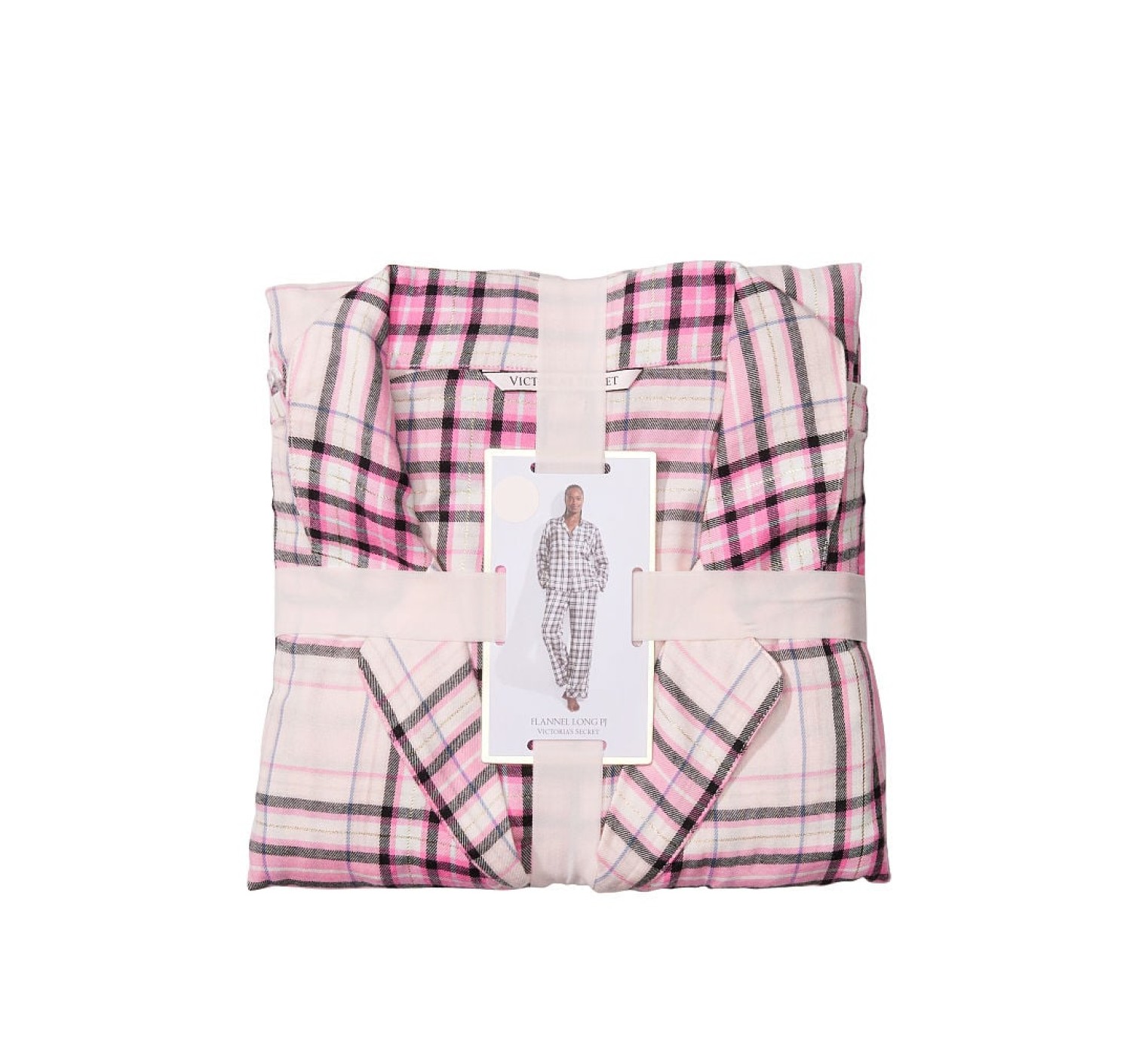 Піжама Victoria's Secret Flannel Long Pj set Pink Plaid