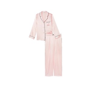 Пижама Dew Drop Satin Long Pajama Set Purest Pink