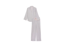 Піжама Victoria's Secret Flannel Long Pj set Pink Blue Classic Stripe