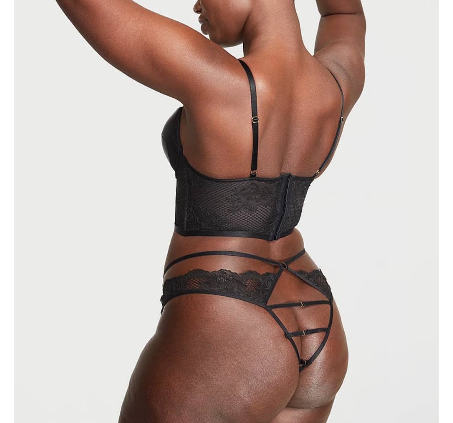 Трусики Very Sexy Fishnet Floral Open Back Brazilian Panty 