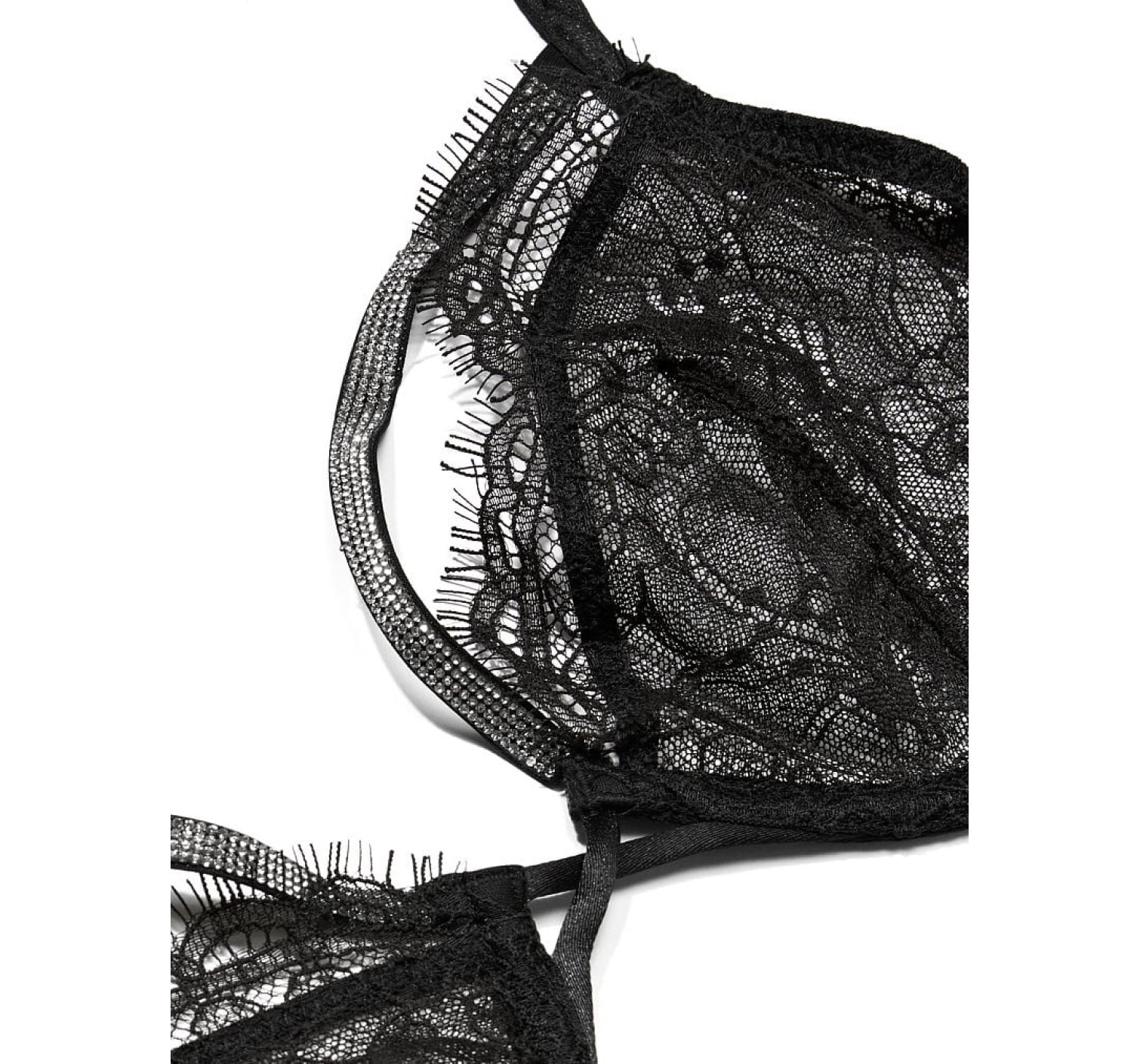 Комплект белья Very Sexy Shine Strap Bra Lace Black Push-Up Set 