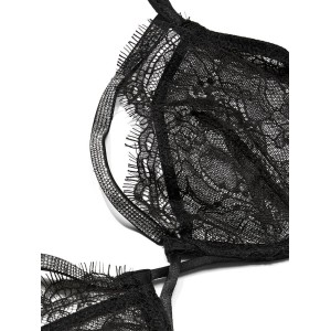 Комплект белья Very Sexy Shine Strap Bra Lace Black Push-Up Set 