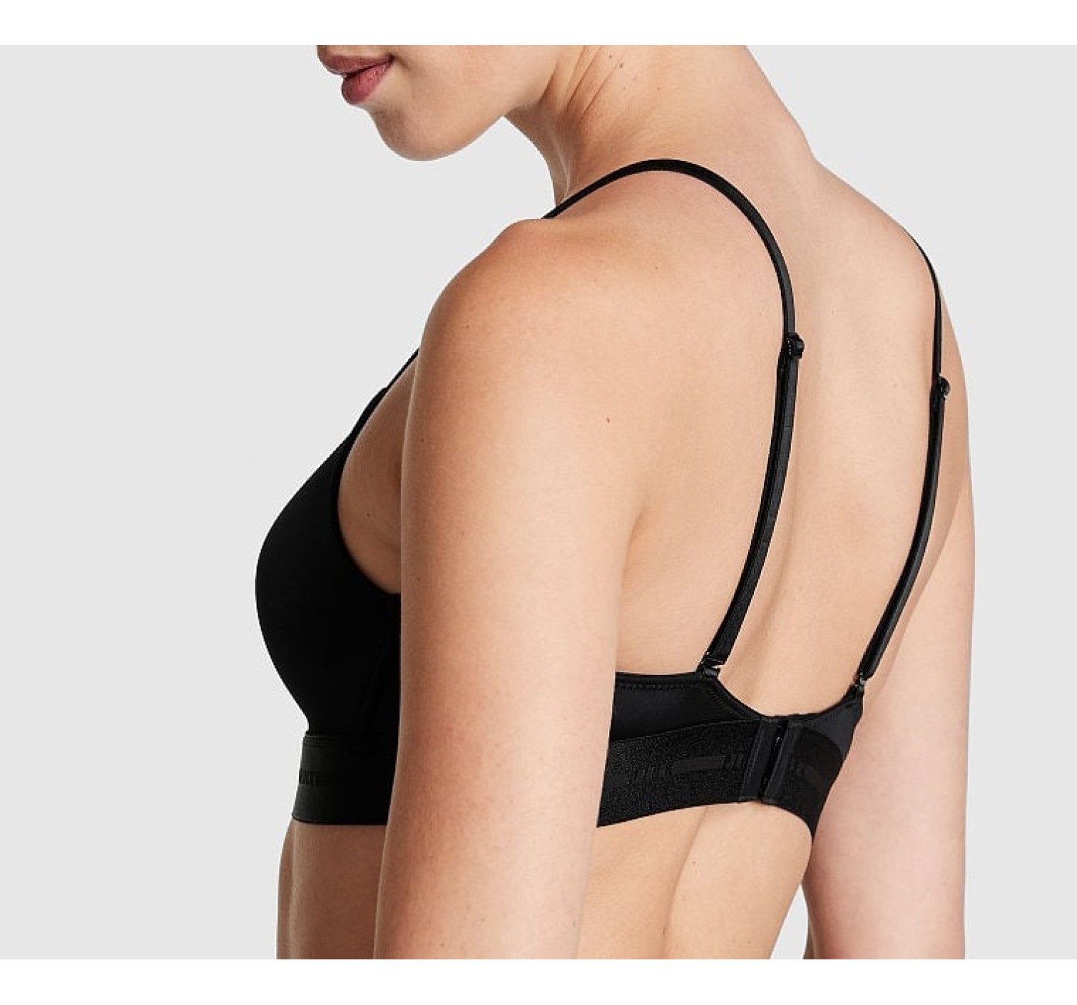 Бюстгальтер PINK Wear Everywhere Wireless Lightly Lined Black Bra 