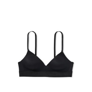 Бюстгальтер PINK Wear Everywhere Wireless Lightly Lined Black Bra 
