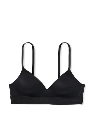 Бюстгальтер PINK Wear Everywhere Wireless Lightly Lined Black Bra