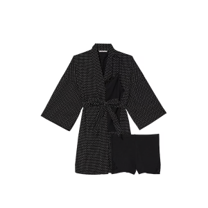 Пижама 3-Piece Cotton Pajama Set Black & White Dot