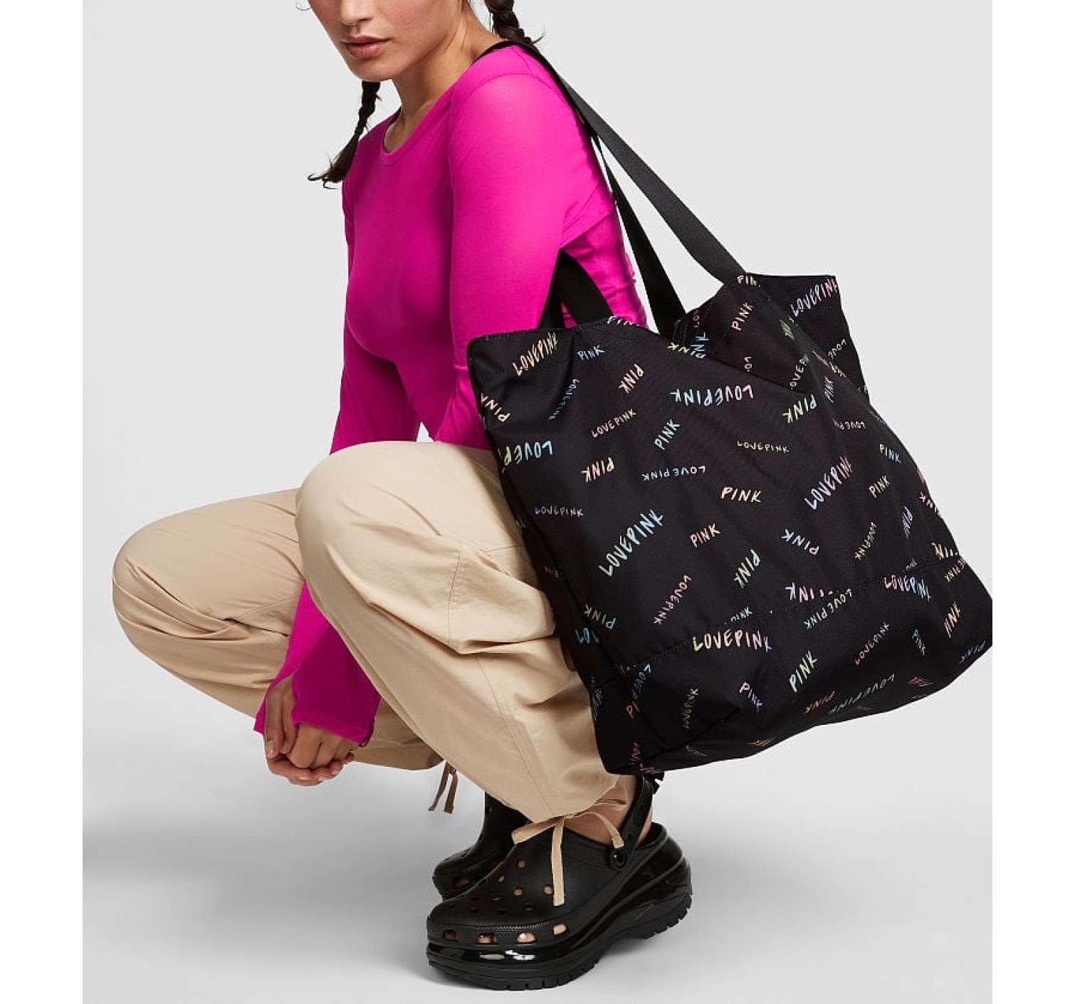 Сумка Tote Bag Black PINK Logo