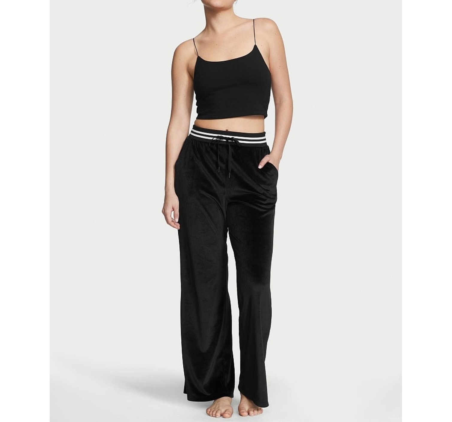 ВЕЛЮРОВЫЙ СПОРТИВНЫЙ КОСТЮМ ВИКТОРИЯ СИКРЕТ BOMBER AND JOGGER Pure Black