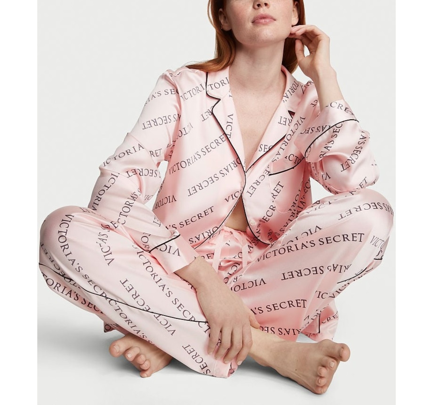 Піжама Satin Long Pajama Set Purest Pink