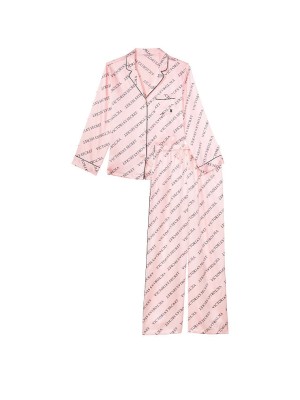 Пижама Satin Long Pajama Set Purest Pink