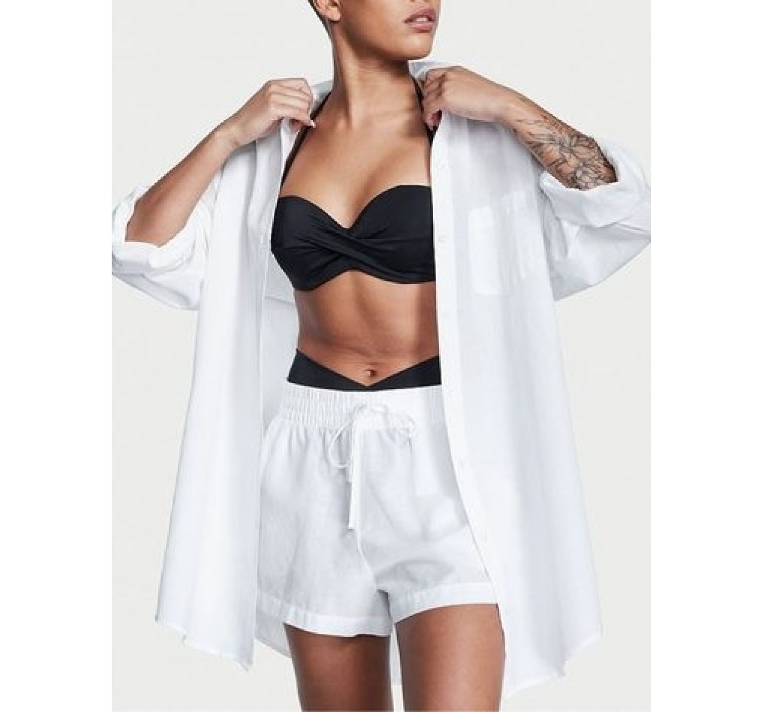 Костюм Linen Tie-Waist Oversized White Set