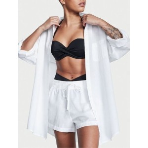 Костюм Linen Tie-Waist Oversized White Set