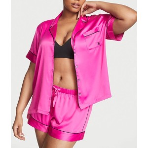 Піжама Satin Short Pajama Set Fucshia Frenzy