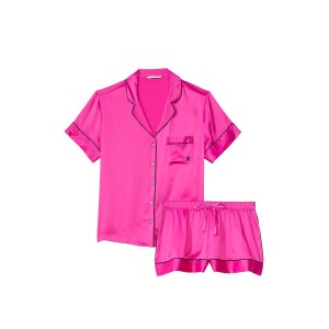 Піжама Satin Short Pajama Set Fucshia Frenzy