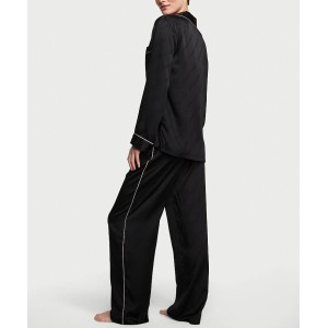 Сатинова піжама VS Satin Long Pj Set Black