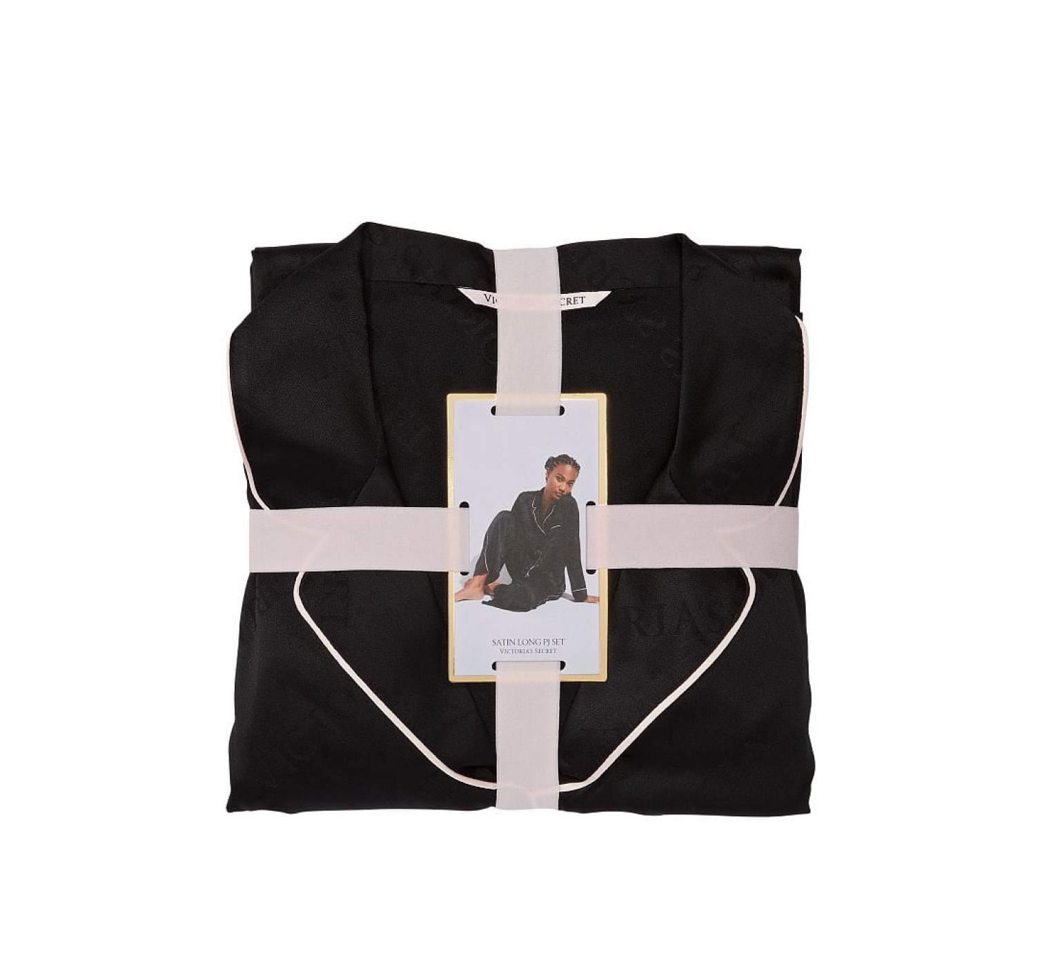 Сатинова піжама VS Satin Long Pj Set Black