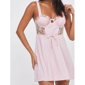 Платье-пеньюар FOR LOVE & LEMONS Pink Floral Dress