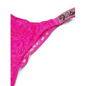 Трусики Shine Strap Lace Ouvert Panty Fuchsia Frenzy