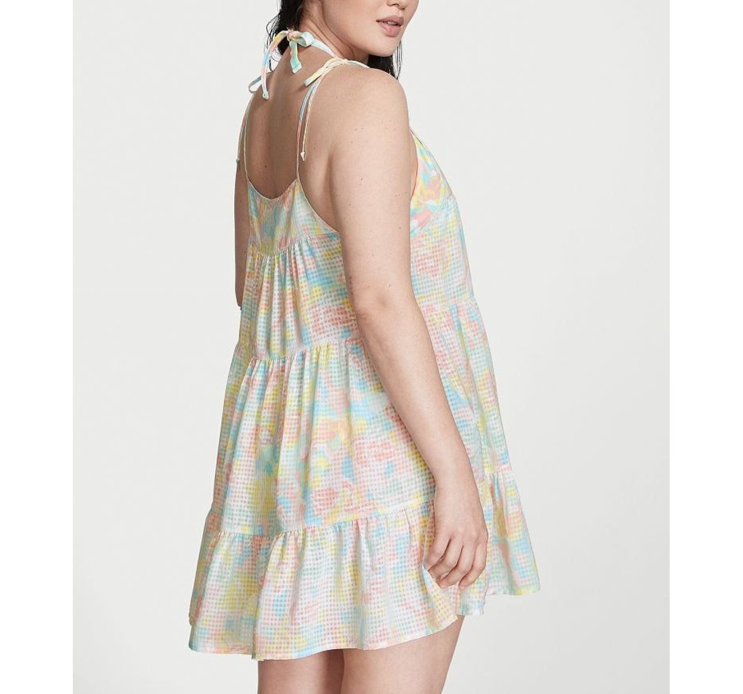 Плаття Tiered Mini Dress Coverup Multicolor