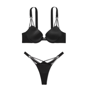 Комплект белья Starstruck Shine Strap Push-Up Bra Set Black
