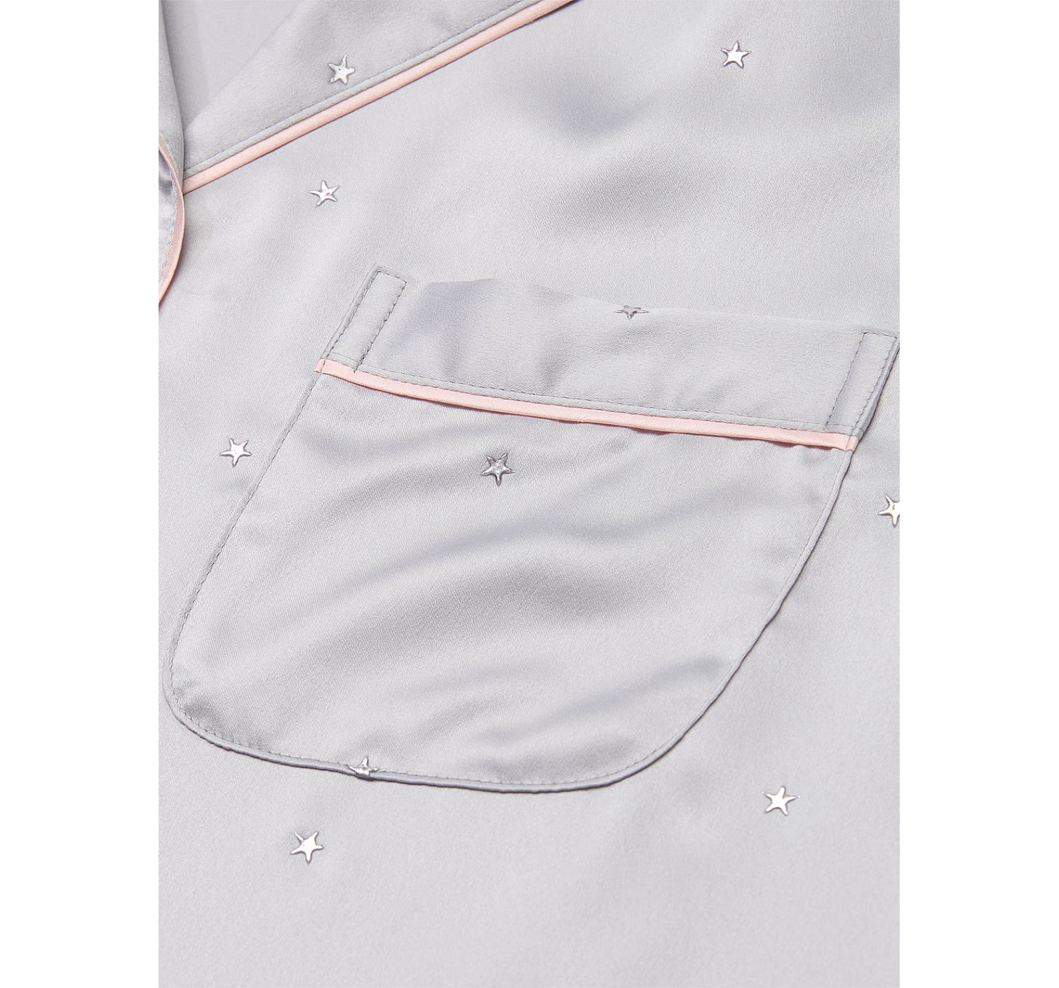 Пижама Glazed Satin Dew Drop Long Pajama Set Grey