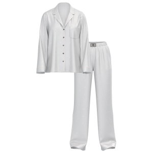 Пижама Glazed Satin Dew Drop Long Pajama Set Grey