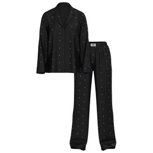 Піжама Glazed Satin Dew Drop Long Pajama Set Black