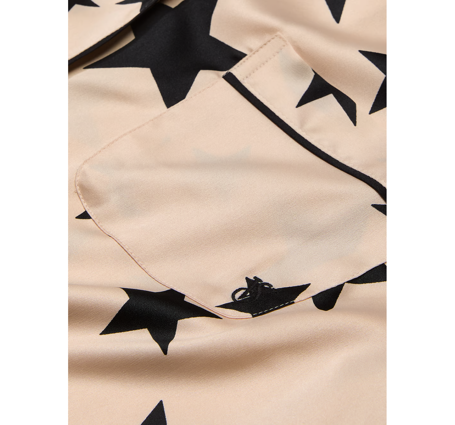 Піжама Glazed Satin Long Pajama Set Stars