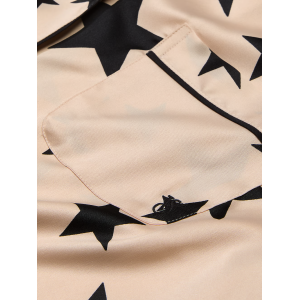 Піжама Glazed Satin Long Pajama Set Stars