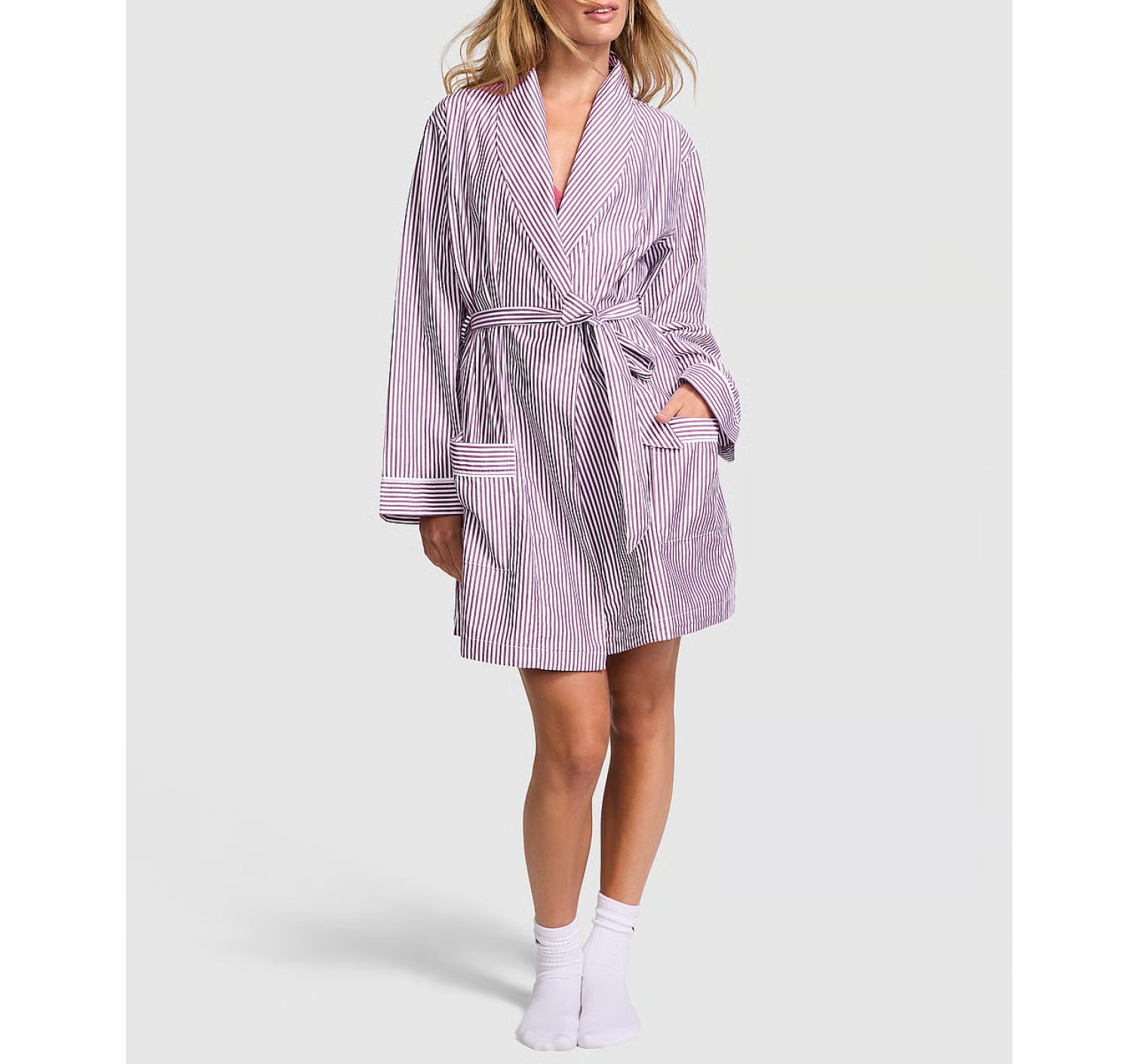 Халат Cotton Poplin Short Robe Violet
