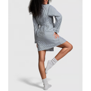 Халат Cotton Poplin Short Robe Stripe