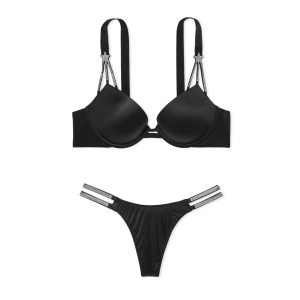 Комплект білизни Starstruck Shine Strap Push-Up Bra Set Black