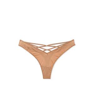 Трусики Strappy-Back High-Leg Thong Panty Toffee